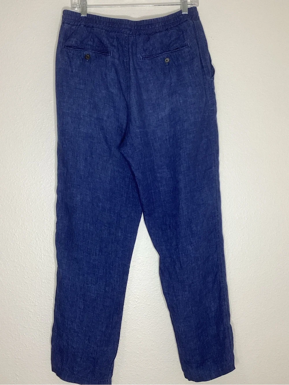 October Agnel Linen Trousers Casual Chambray Lg